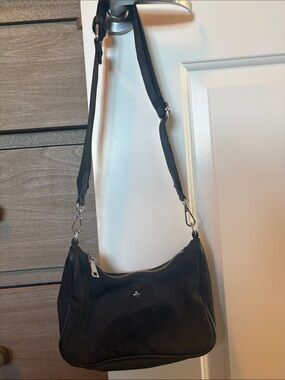 Peta + Jain Black Shoulder Bag with Silver Hardware